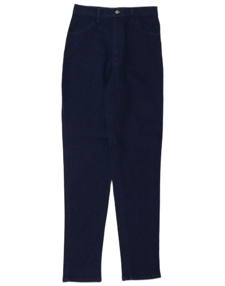 Jeans affusolati da donna vintage W27 L32 blu navy