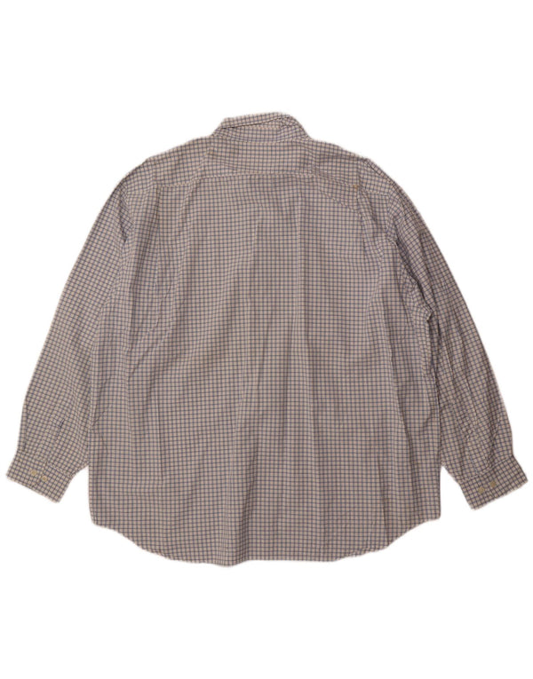 Camicia da uomo Eddie Bauer XL in cotone a quadri bianchi