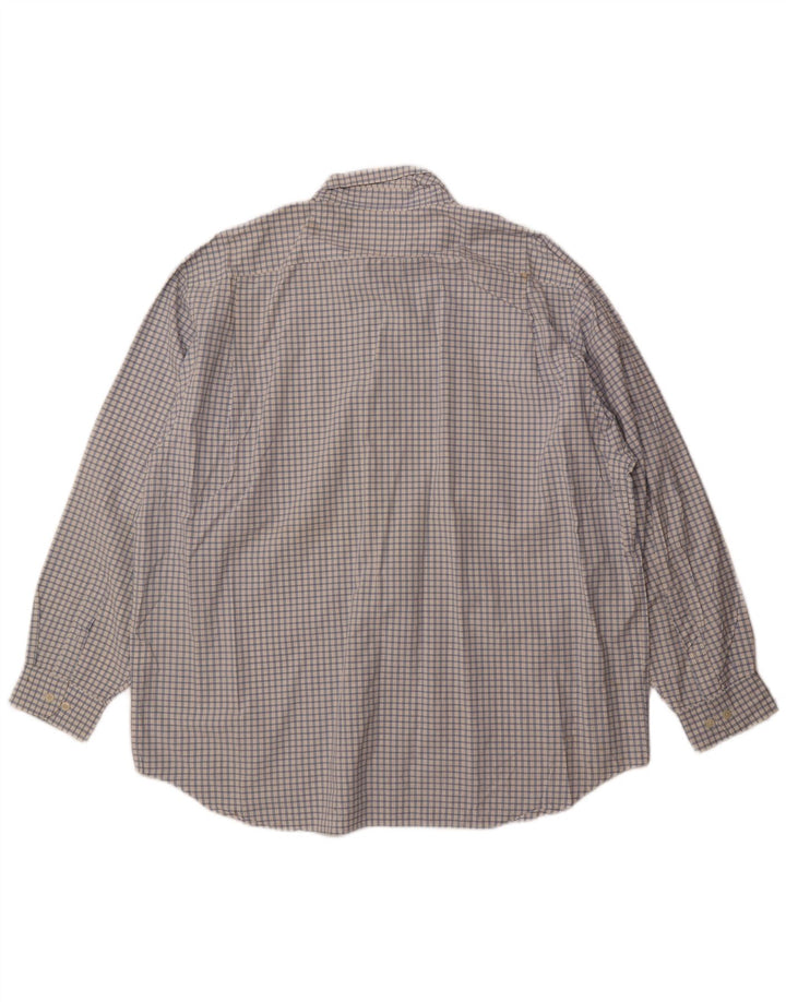 Camicia da uomo Eddie Bauer XL in cotone a quadri bianchi