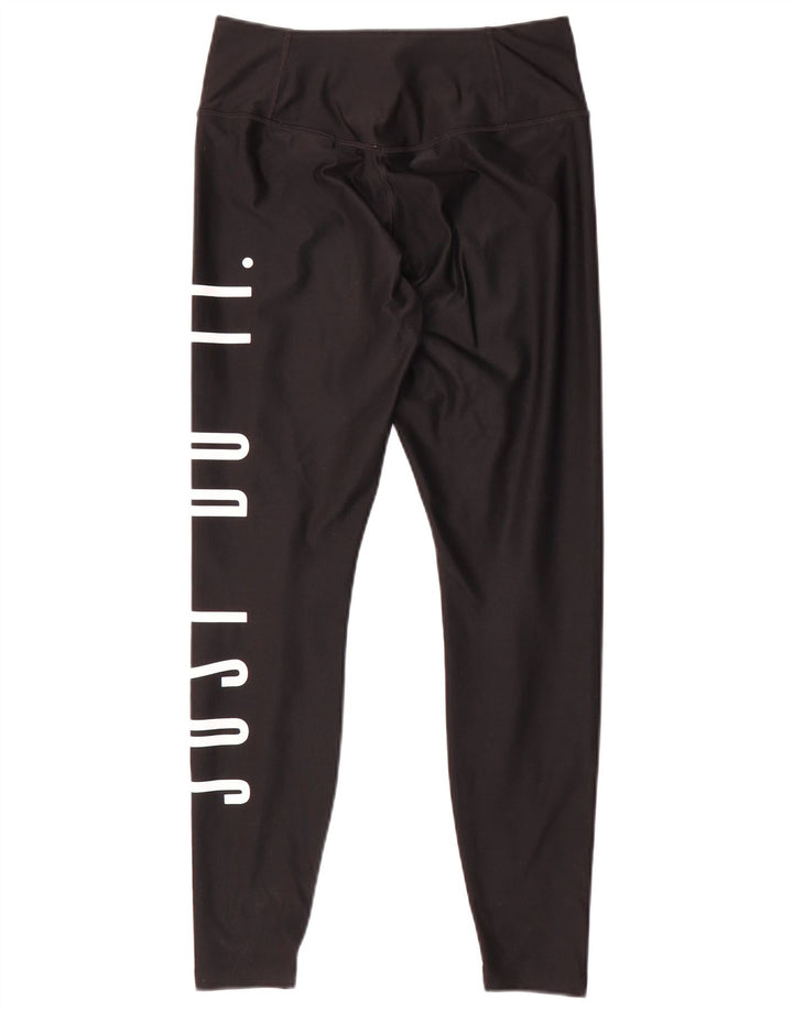 Leggings grafici Nike Dri Fit da donna UK 10 piccoli poliestere nero