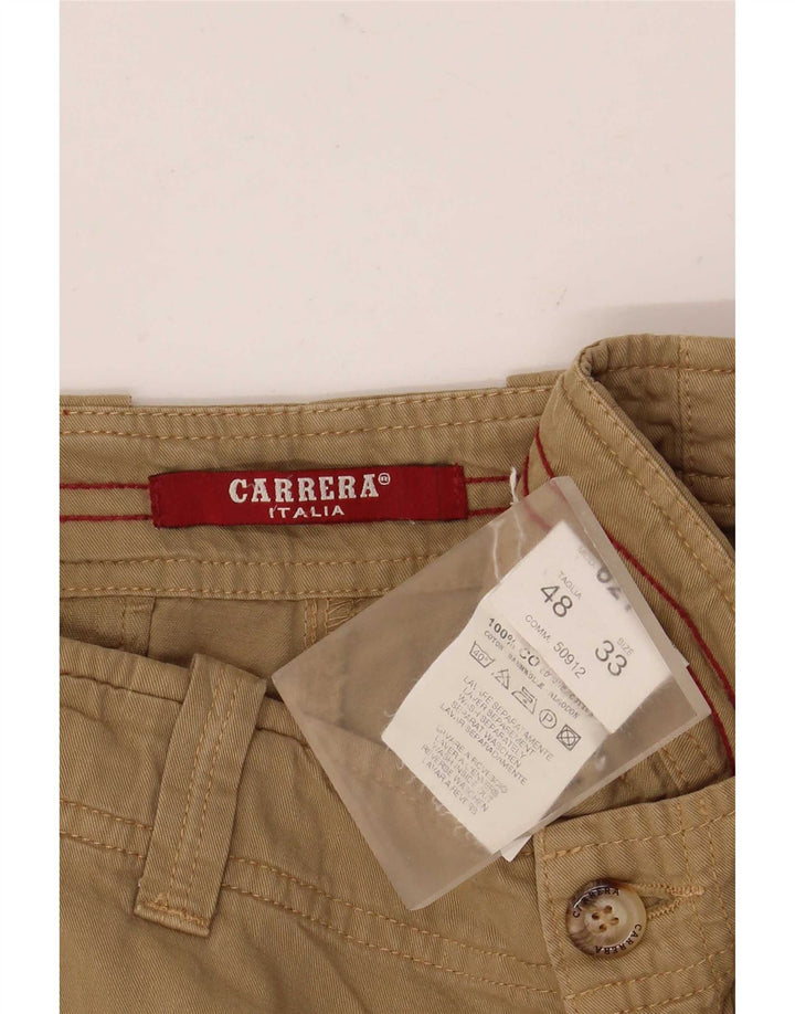 Pantaloncini chino da uomo Carrera IT 48 medio W33 cotone beige