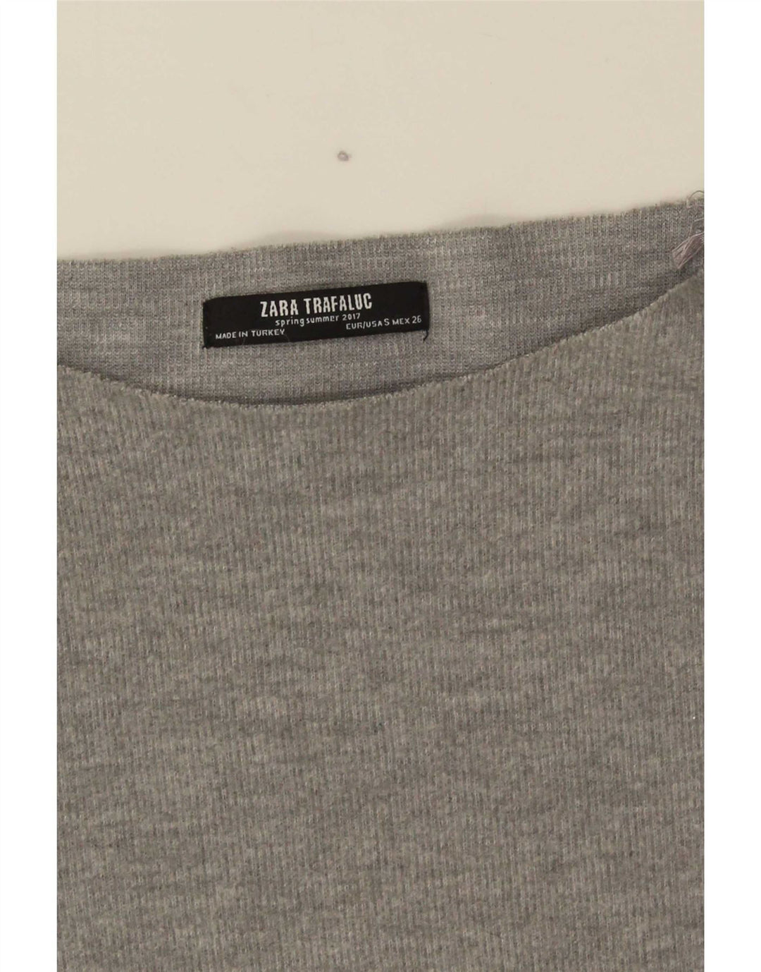 Top Zara Trafaluc da donna oversize a maniche lunghe UK 10 piccolo grigio