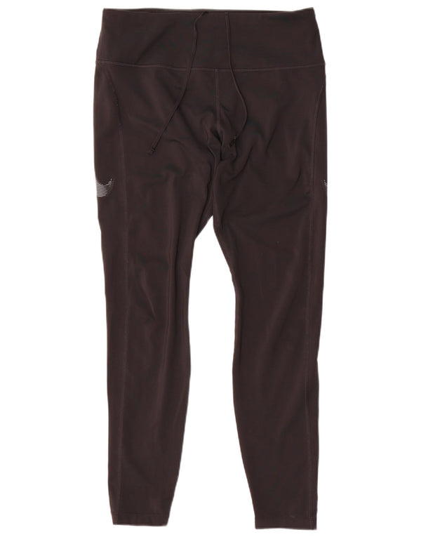 Leggings grafici da donna Nike UK 14 grande poliestere nero