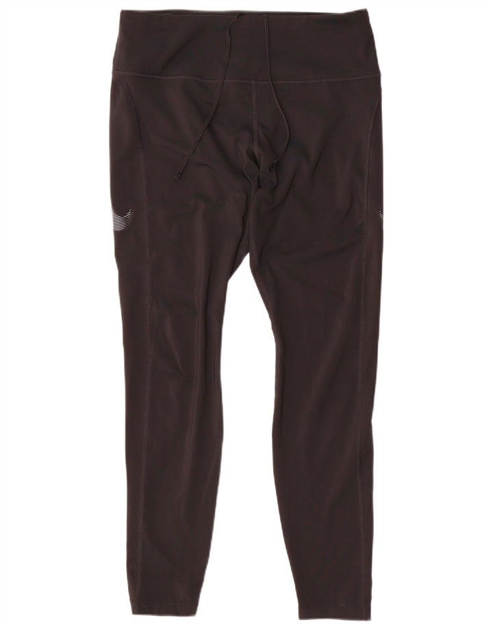 Leggings grafici da donna Nike UK 14 grande poliestere nero