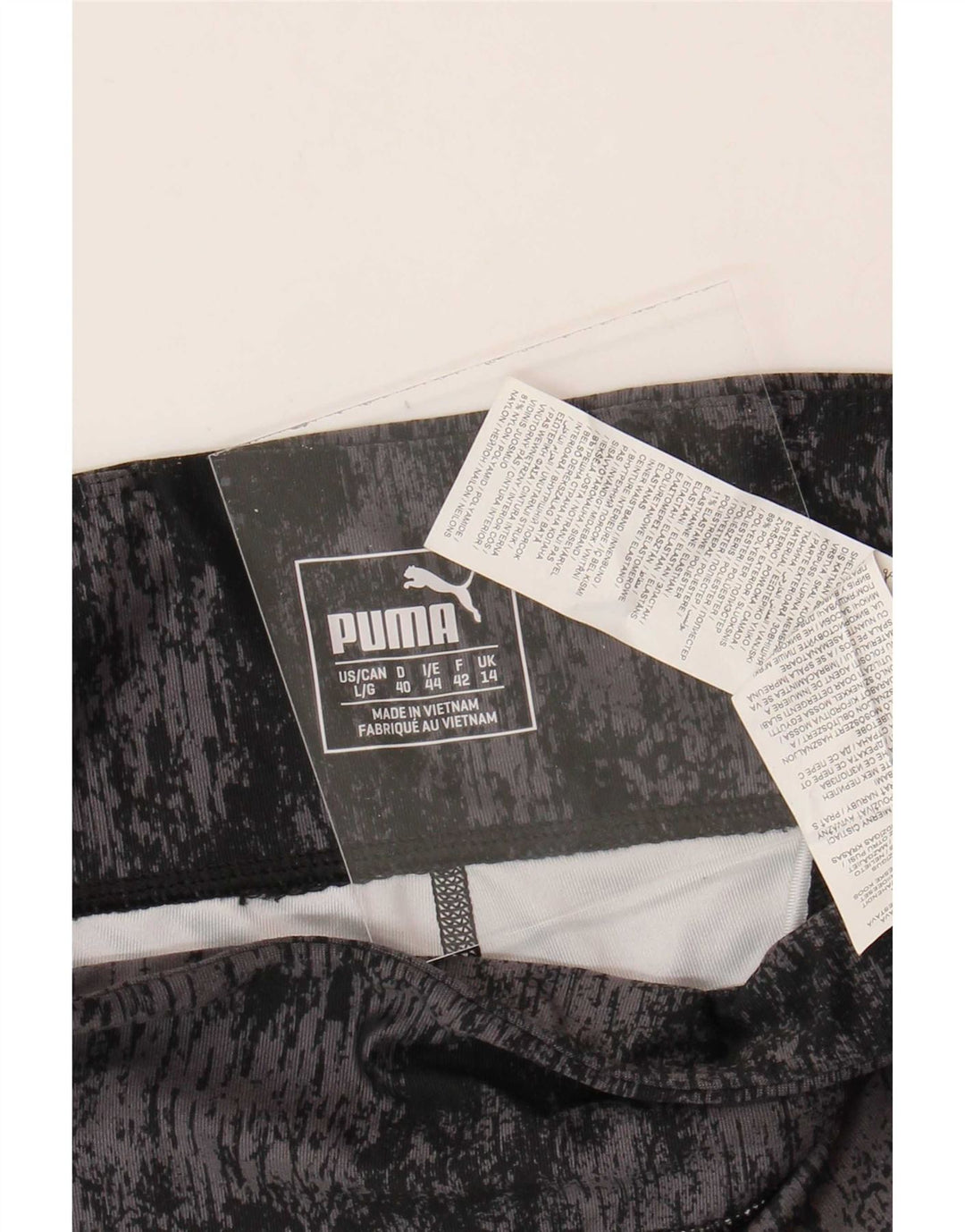 Leggings da donna Puma UK 14 Large Nero Tie Dye Poliestere