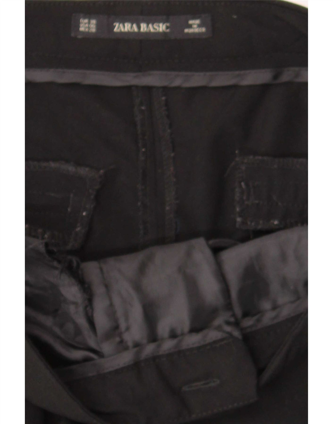 Pantaloni da abito slim da donna Zara EU 38 piccoli W28 L26 neri