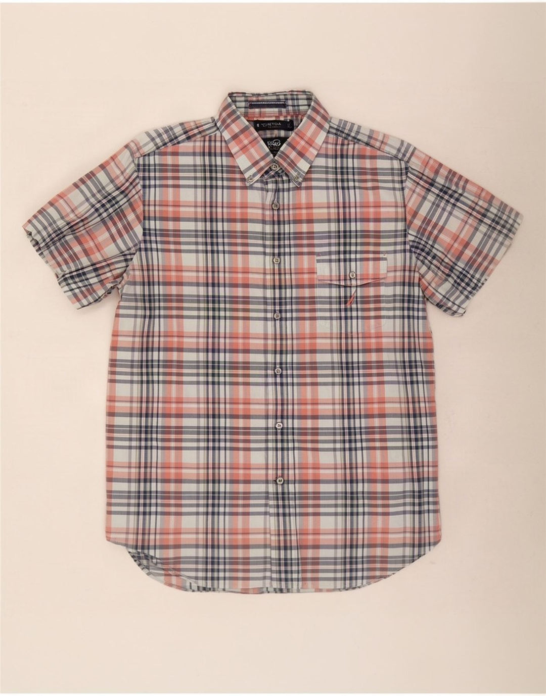 Camicia a maniche corte da uomo Nautica in cotone a quadri multicolore grande