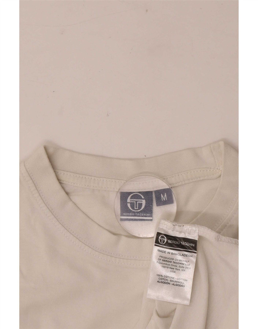 T-shirt da uomo Sergio Tacchini Top in cotone color block bianco medio