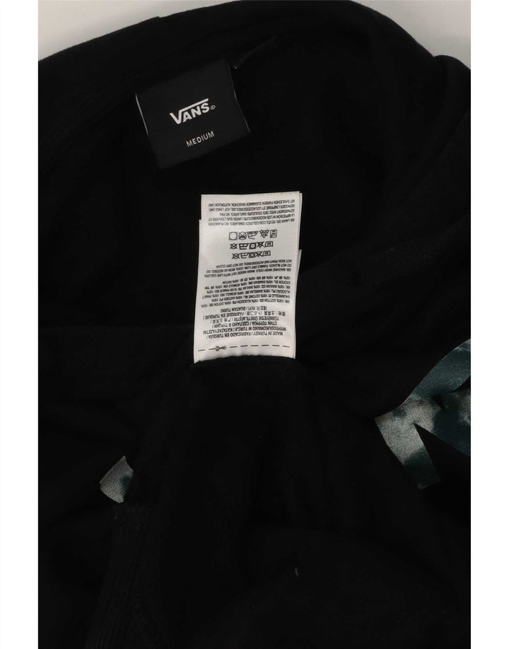 Felpa con cappuccio grafica da uomo Vans, cotone medio nero