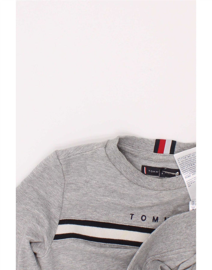 Felpa grafica da bambino Tommy Hilfiger 3-4 anni Colorblock grigio