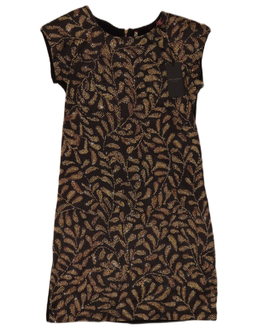 Abito a trapezio da donna Ted Baker taglia 0 2XS poliestere floreale nero