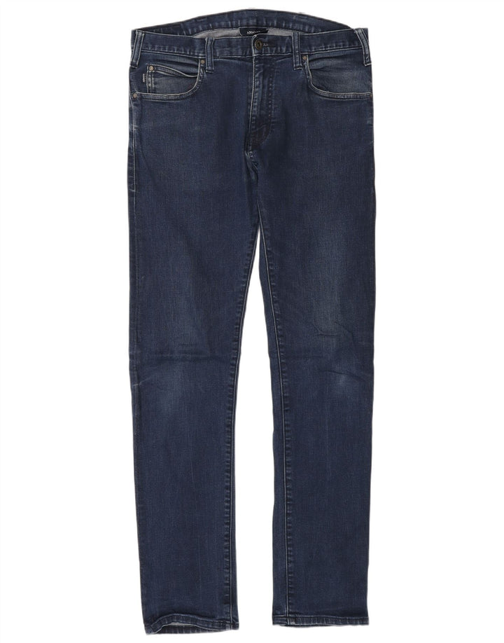 Jeans slim da uomo ARMANI W30 L32 cotone blu
