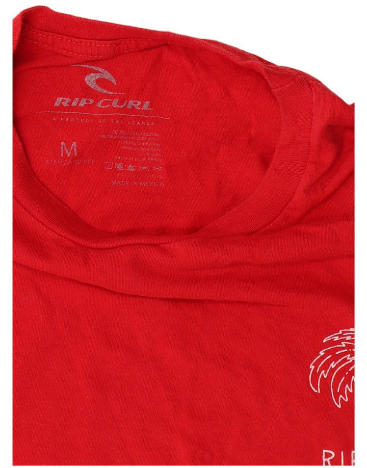 T-shirt da uomo Rip Curl Top in cotone rosso medio