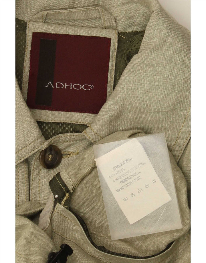 Giacca utility da uomo Adhoc UK 38 Medium Khaki Linen Army
