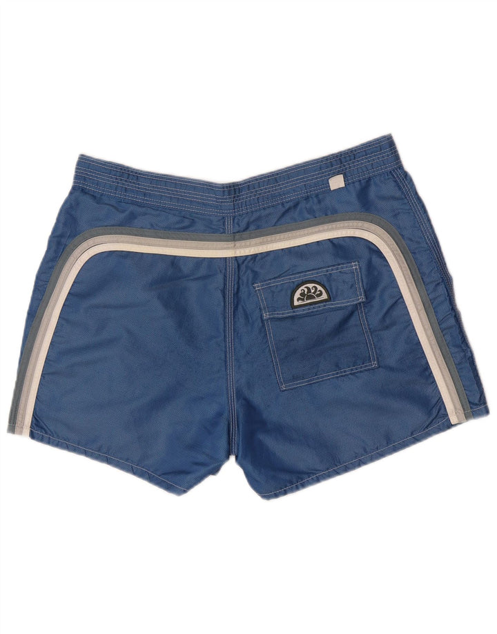 Pantaloncini da bagno da uomo Sundek grandi in nylon blu