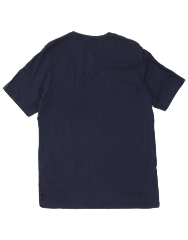 T-shirt grafica da uomo con vestibilità rilassata Levi's Top Small in cotone blu navy