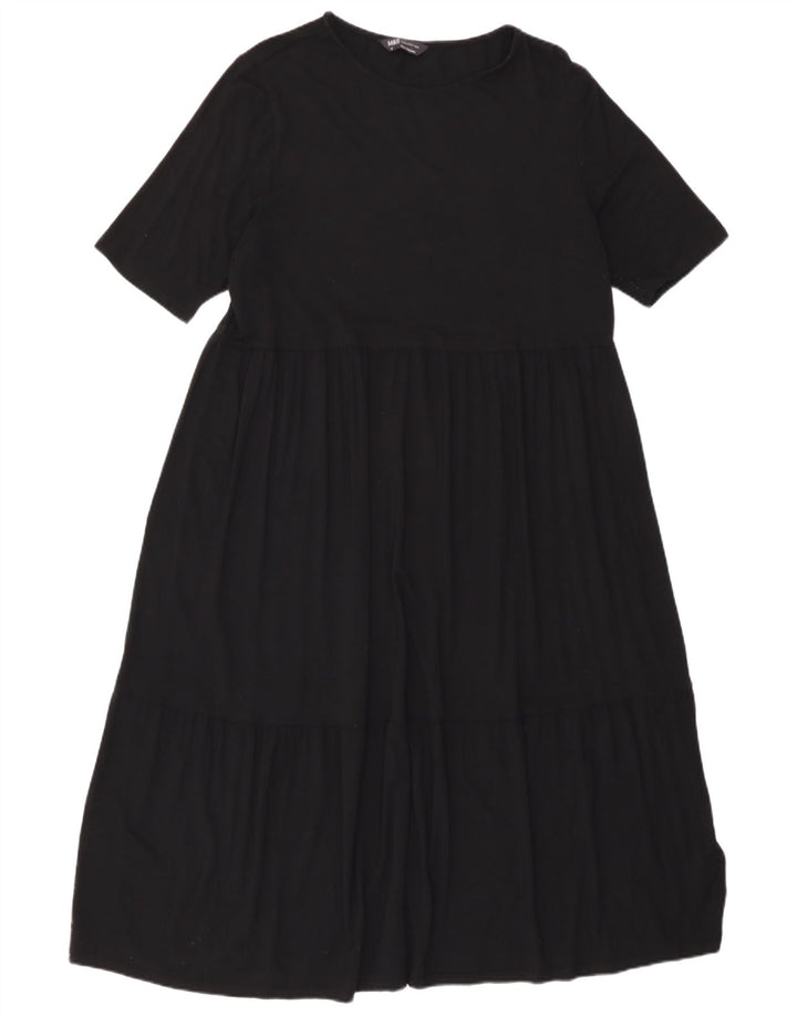 Abito lungo da donna Marks & Spencer UK 16 grande viscosa nera