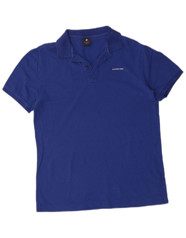 Polo G-Star da uomo Raw Large in cotone blu