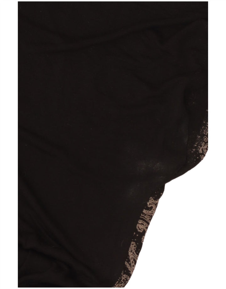 Desigual Tunica Oversize da Donna Top UK 16 Grande Viscosa Floreale Nera