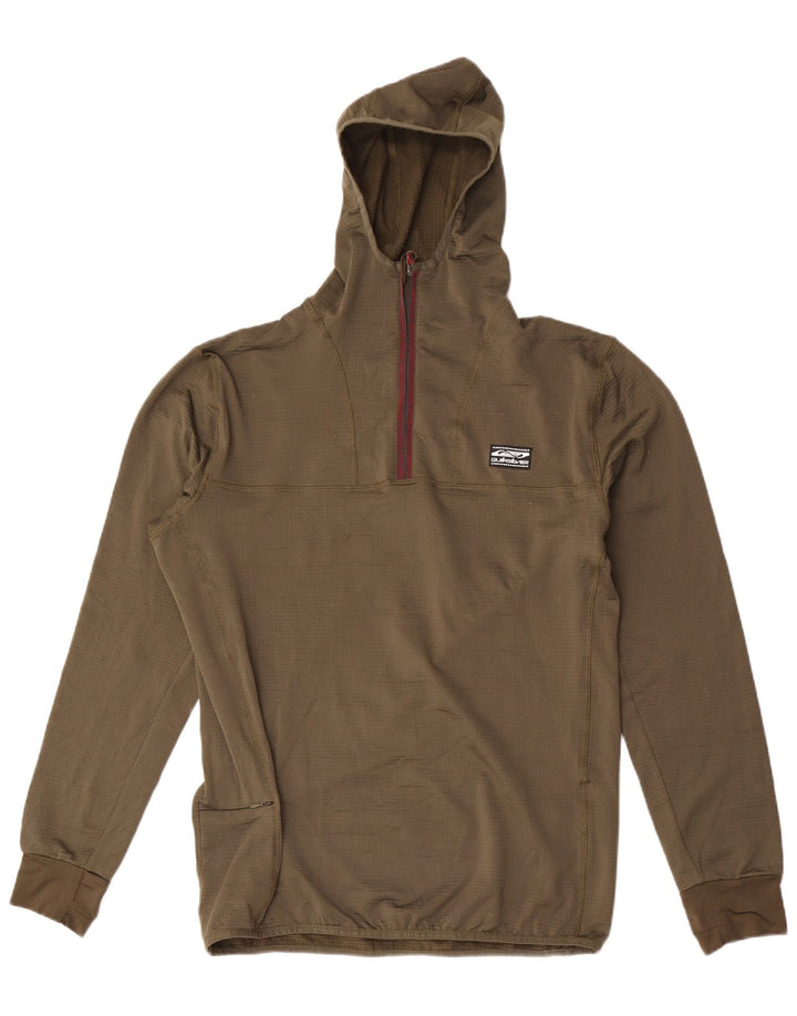 Maglione con cappuccio e zip Quiksilver da uomo, grande, in poliestere color kaki