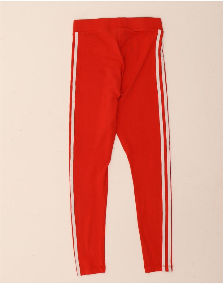 Leggings Adidas da donna UK 4 XS rosso cotone