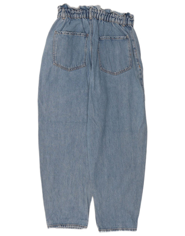 Jeans corti a vita alta da donna Zara EU 42 Large W32 L25 Blu