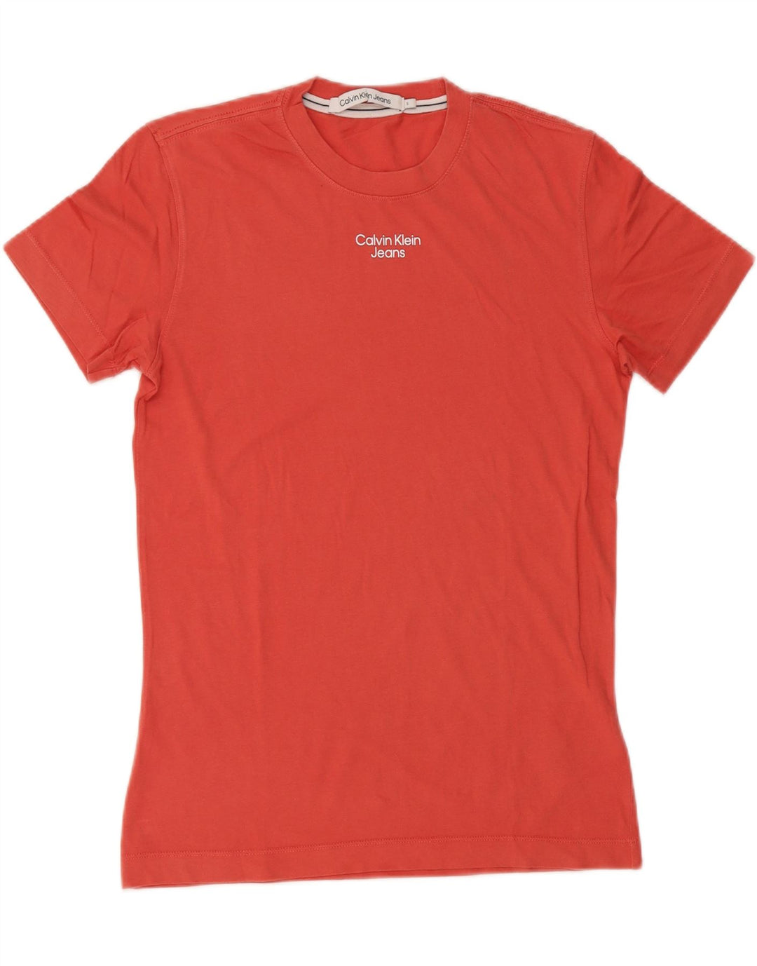 Maglietta da uomo Calvin Klein Jeans Top piccola in cotone rosso