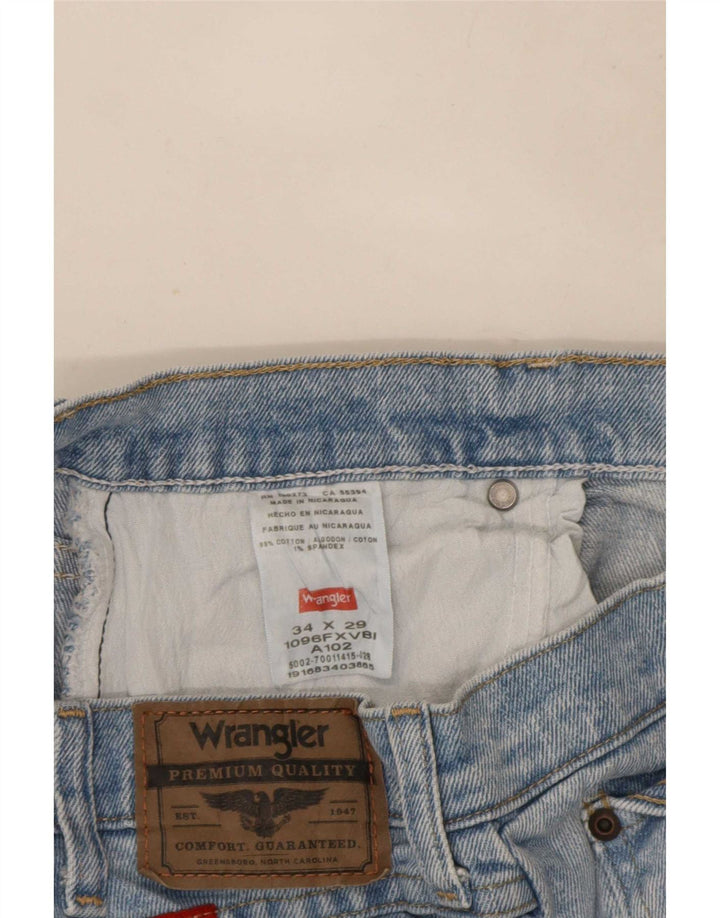 Jeans corti da uomo Wrangler W34 L23 cotone blu