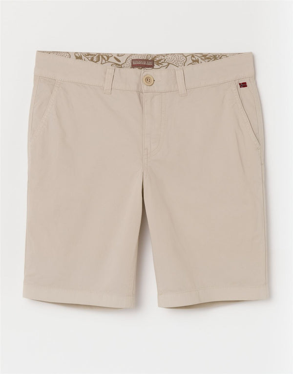 Pantaloncini chino da donna Napapijri IT 40 piccoli W27 cotone bianco