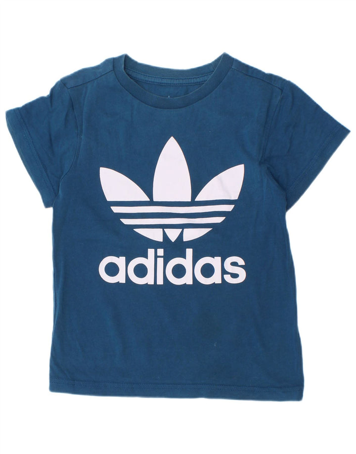 Maglietta grafica da ragazzo Adidas Top 4-5 anni piccola blu