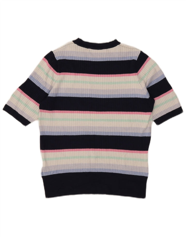 Maglione maglione con scollo a barca da donna Marks & Spencer UK 14 blu navy medio