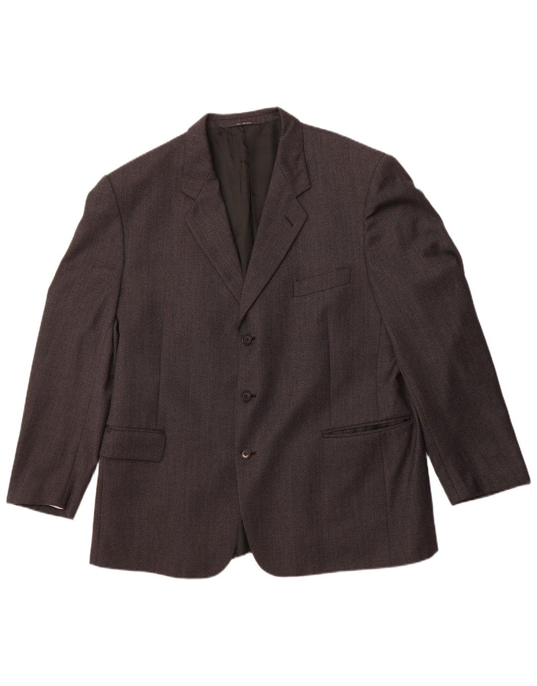 BIAGIOTTI Giacca blazer da uomo a 3 bottoni UK 40 grande lana merino grigia