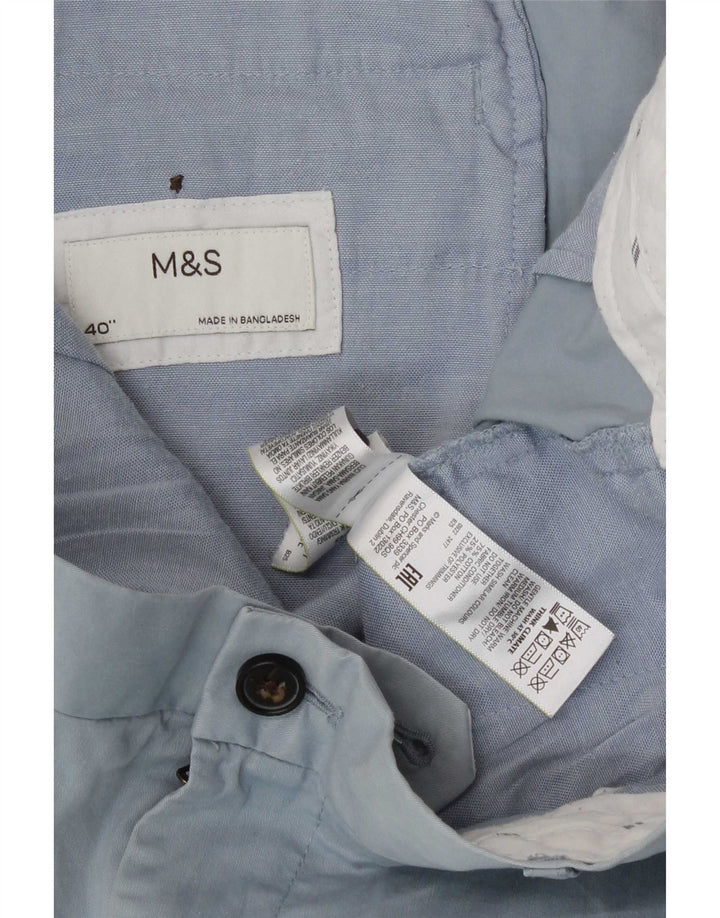Pantaloncini chino da uomo Marks & Spencer W40 XL in cotone blu