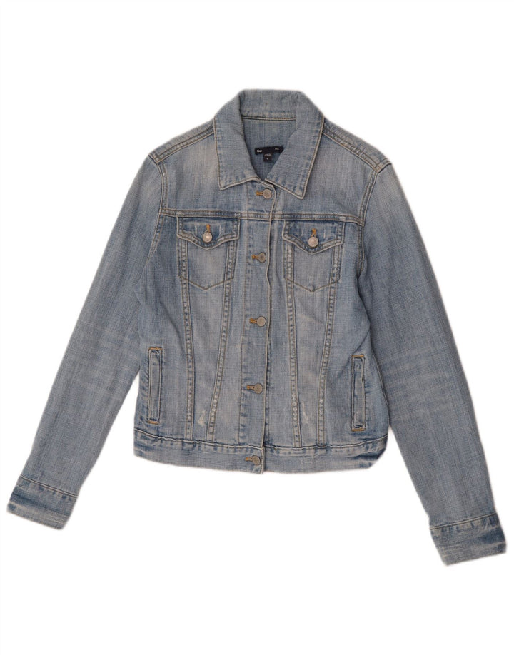Giacca in denim da donna Gap UK 12 cotone blu medio