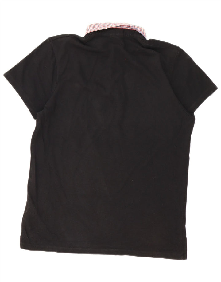 Polo da uomo Jack & Jones grande in cotone nero