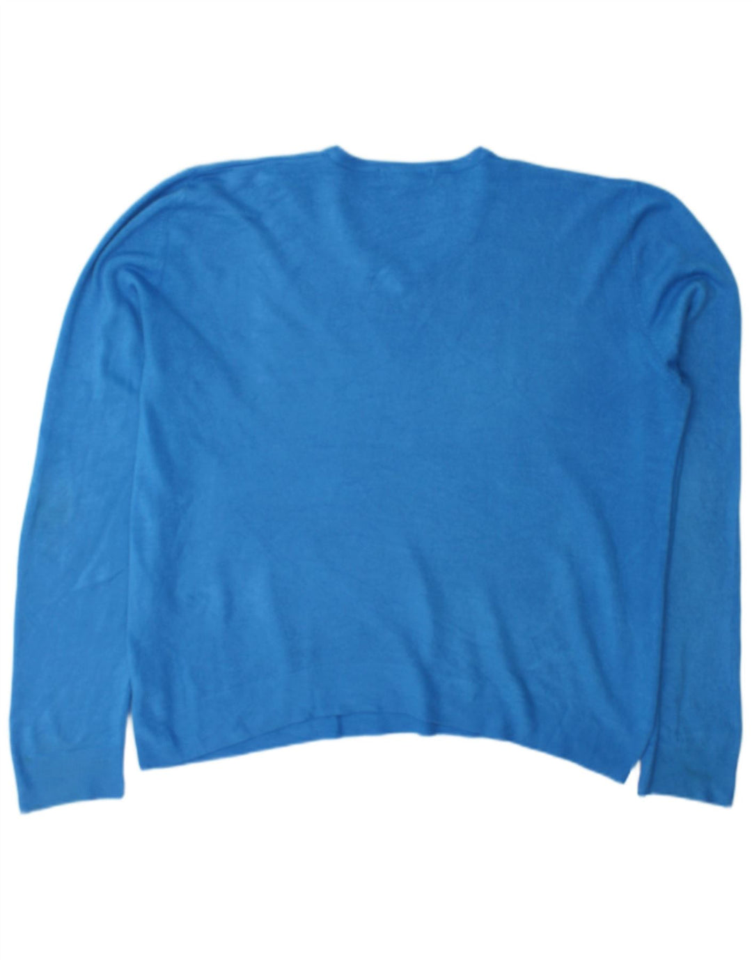 Maglione maglione con scollo a V da uomo Marks & Spencer XL blu acrilico