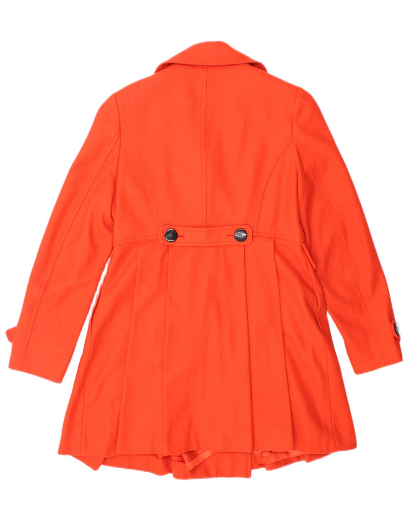 MISS SIXTY Womens Double Breasted Coat UK 14 Medium Orange Wool Vintage Miss Sixty and Second-Hand Miss Sixty from Messina Hembry 