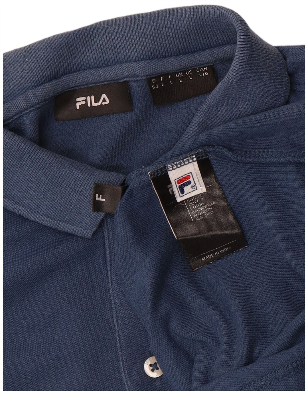 Polo da uomo FILA grande in cotone blu navy
