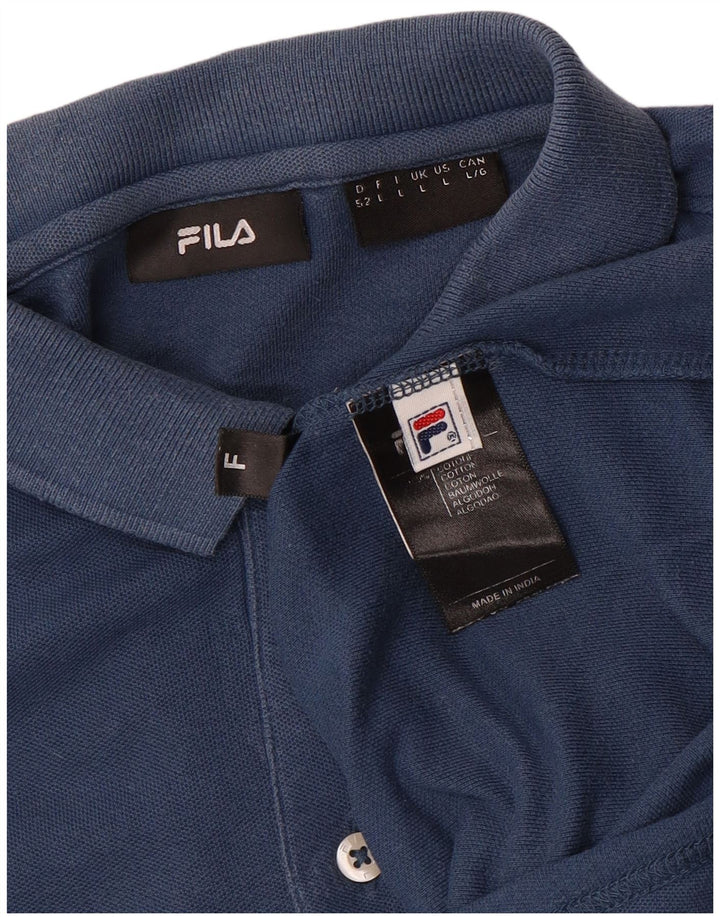 Polo da uomo FILA grande in cotone blu navy