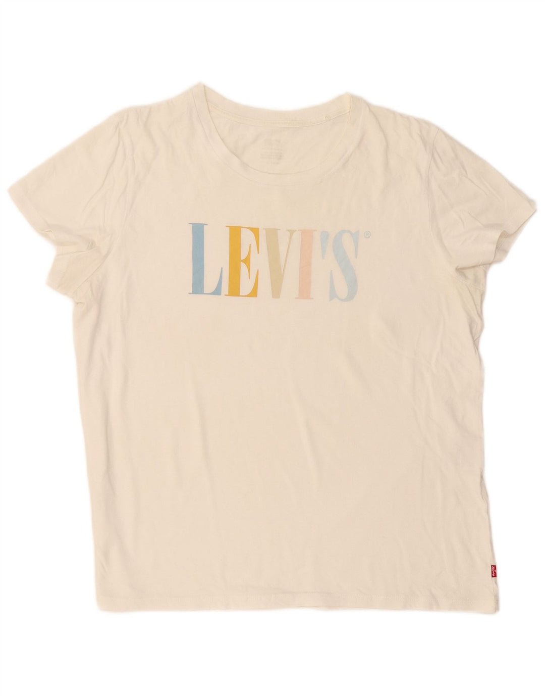 LEVI'S Womens Graphic T-Shirt Top UK 18 XL White