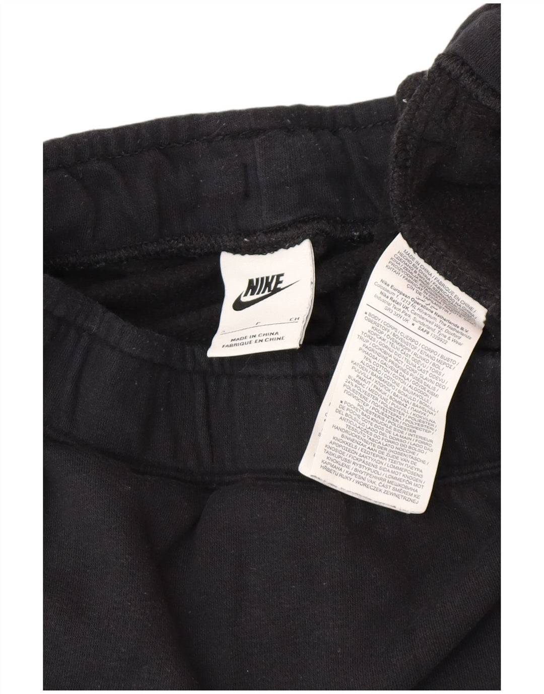 Pantaloni da tuta con grafica Nike da uomo, pantaloni da jogging, piccoli, in cotone nero