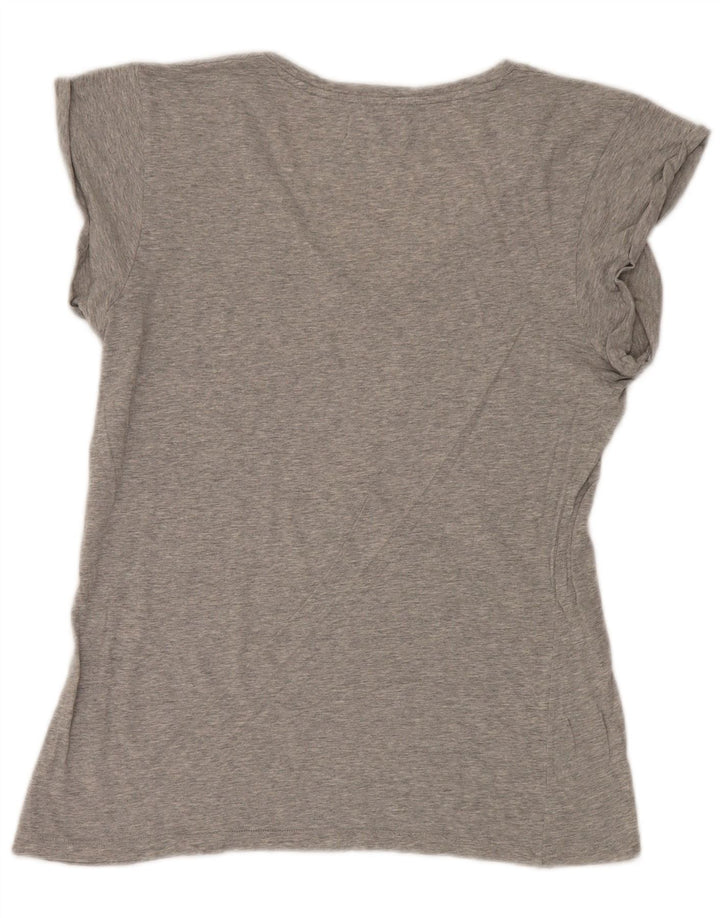 T-shirt grafica da donna Diesel Top UK 16 grande grigia