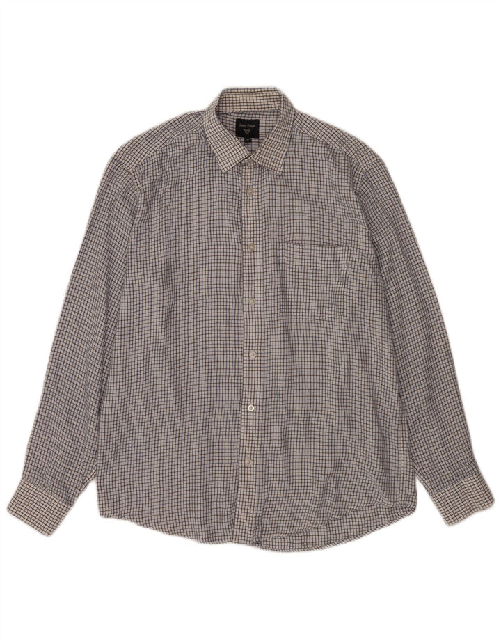Camicia da uomo James Pringle a quadri bianchi medi