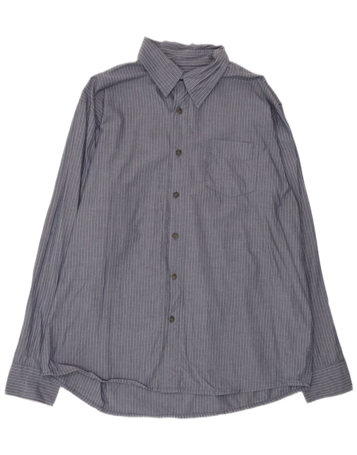 Camicia da uomo Wrangler XL in cotone a righe blu