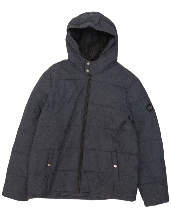 Giacca imbottita con cappuccio da uomo Penguin UK 44 2XL Poliammide blu navy