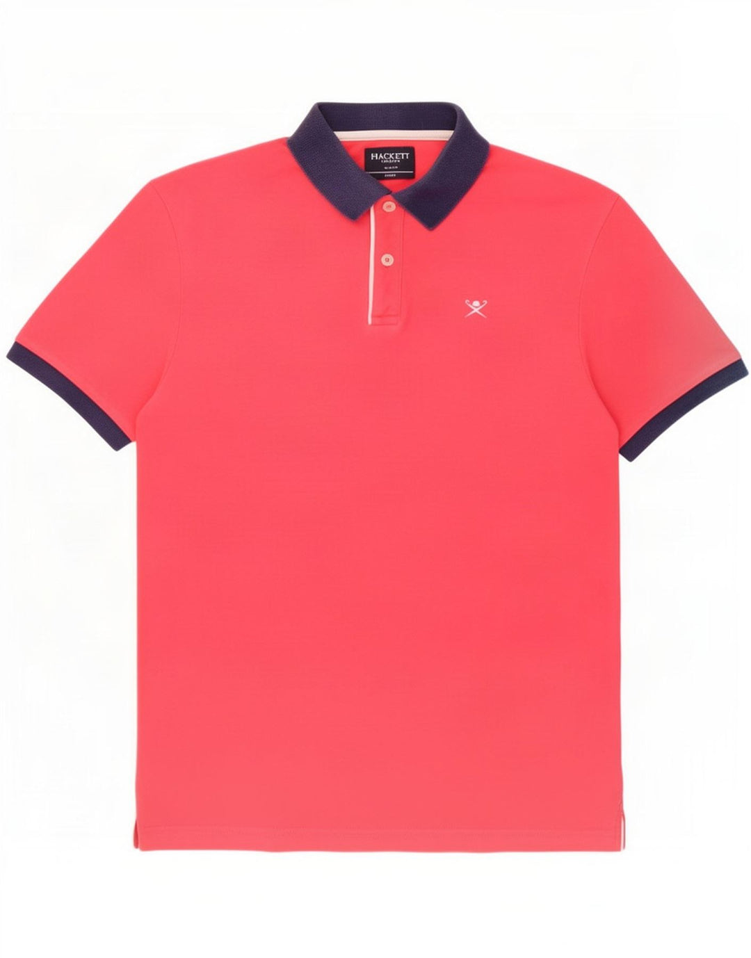 Polo da uomo slim fit Hackett in cotone rosa medio