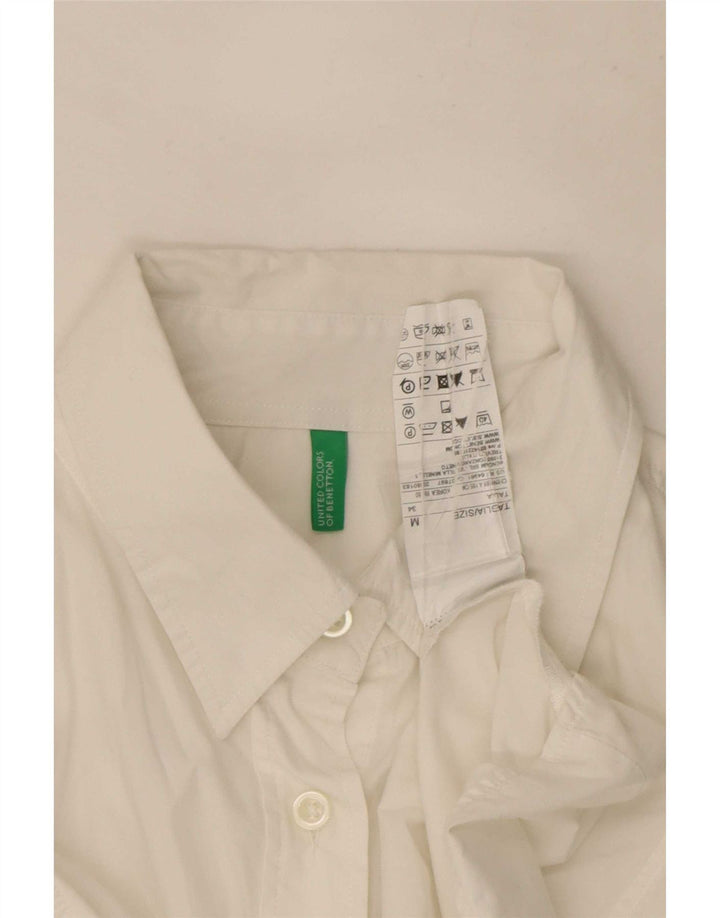 Camicia da donna Benetton UK 14 cotone bianco medio