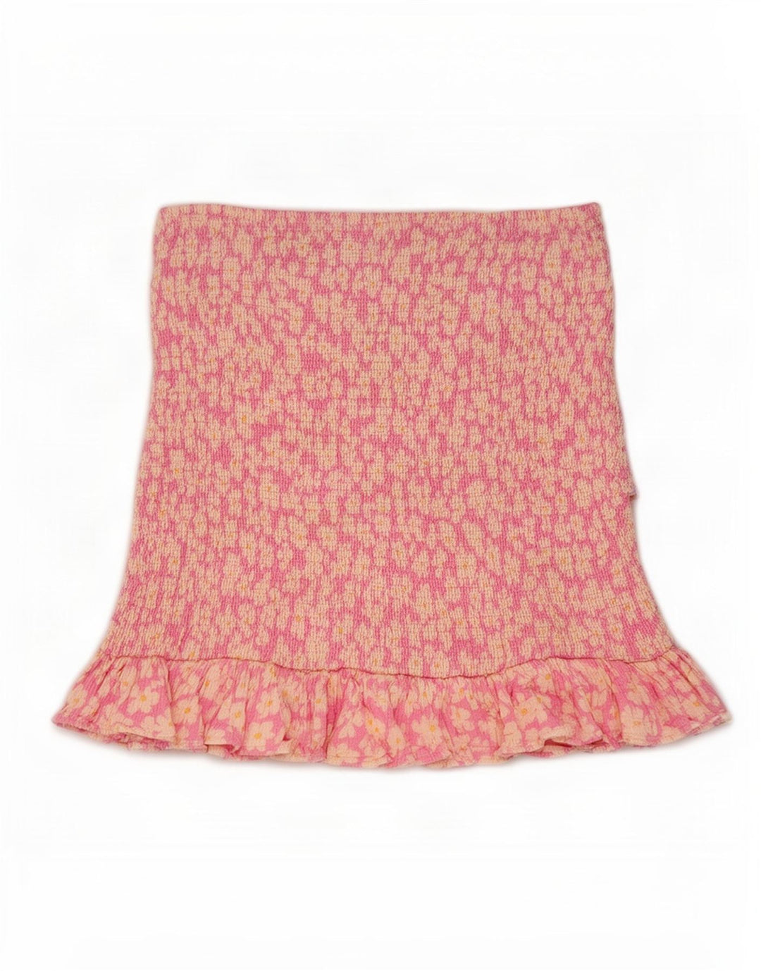 Gonna mini con volant da donna Zara piccola W26 rosa floreale