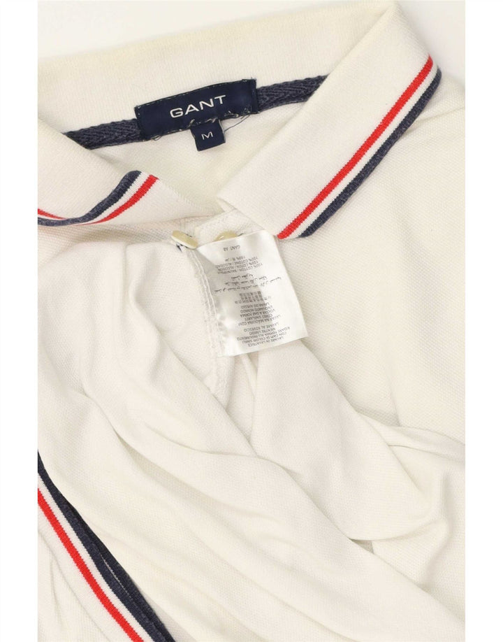 Polo da uomo Gant in cotone a righe bianche medie