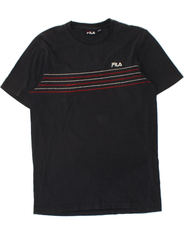 FILA Mens T-Shirt Top IT 48 Small Navy Blue Cotton Vintage Fila and Second-Hand Fila from Messina Hembry 